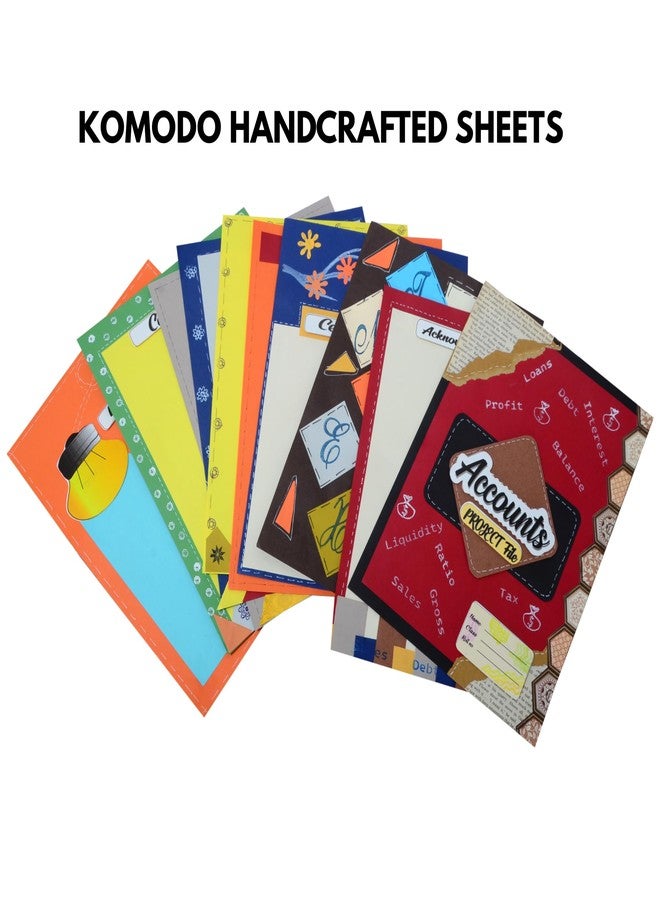 KOMODO CRAFT KOMODO Handcrafted Project Sheets/Accounts / A4 Size Sheets / 180 GSM/Pack For 20 Sheets/Ideal For School Project, Stationery/Students - Image 3